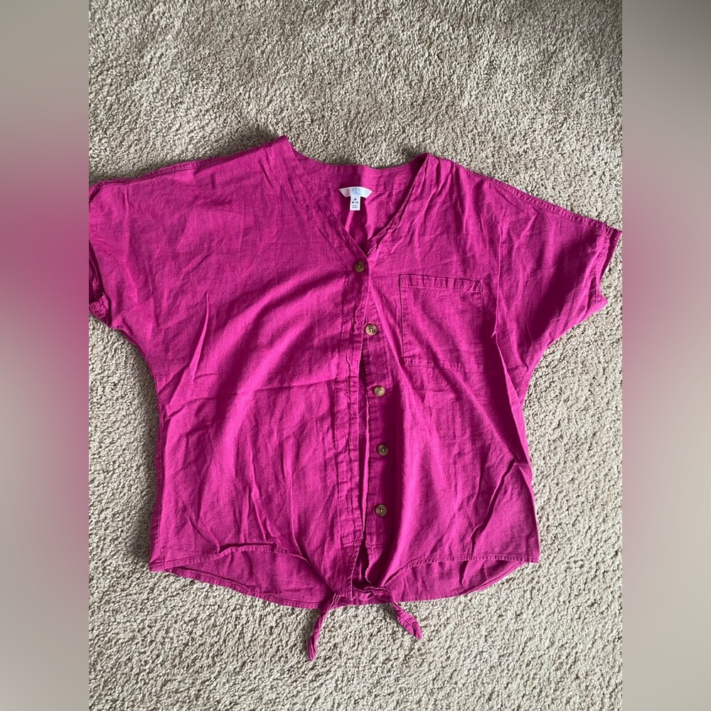 Pink Button-Up Shirt
